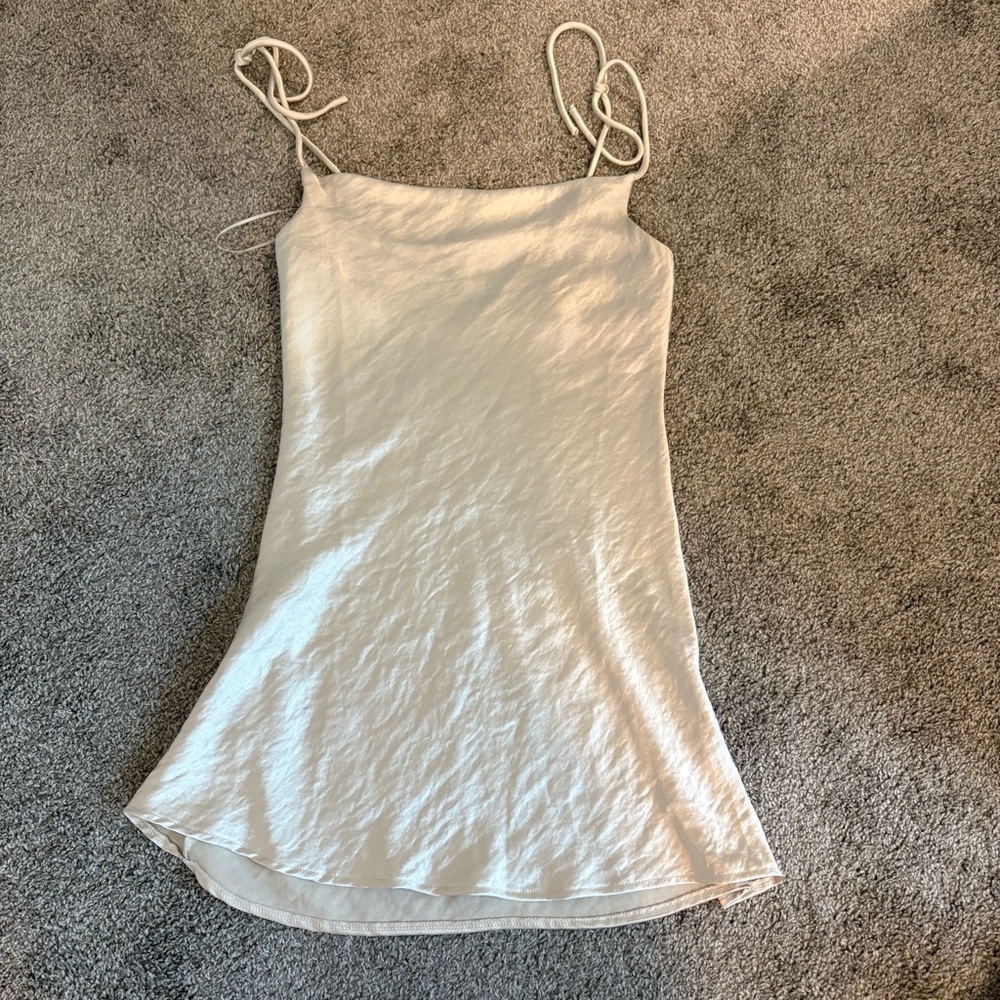 Slip Satin Cami Dress in Ivory